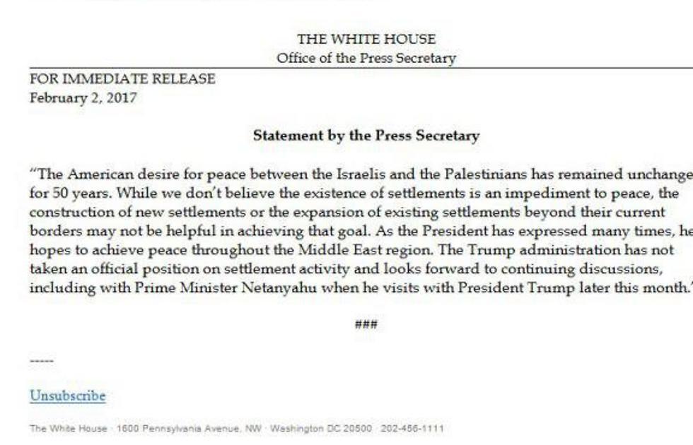Statement by Press Secretary
