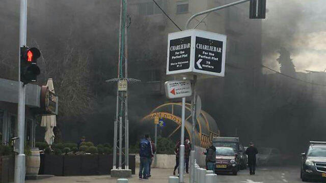 Carmelit Station in Haifa (Photo: Coastal Region Fire Fighting Service)