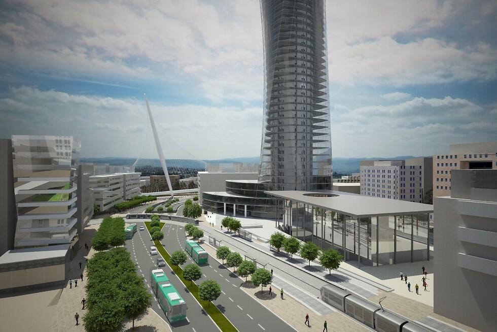 The future Jerusalem public transportation hub