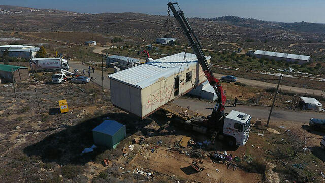 Amona evacuation site (Photo: Mateh Amona)