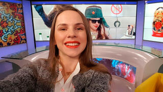 Ксения Сова в студии Вести-ynet