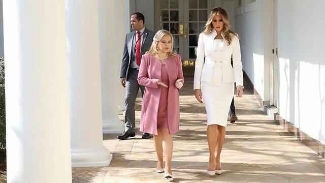 Sara Netanyahu with Melania Trump (Photo: Shmulik Almani)