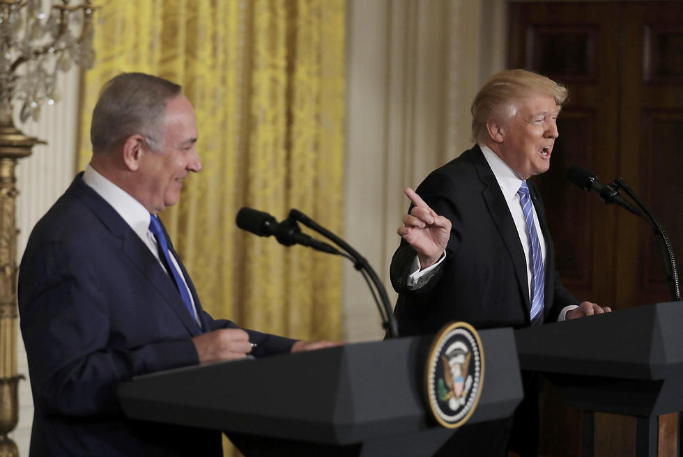 Netanyahu and Trump at their joint press conference (Photo: Reuters) (צילום: רויטרס) Netanyahu and Trump at their joint press conference (Photo: Reuters)