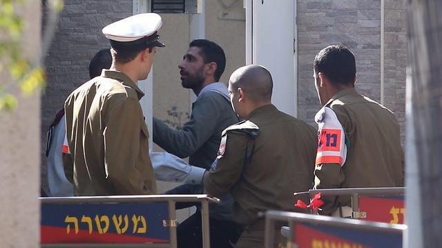 Azaria arriving for sentencing (Photo: Motti Kimchi)