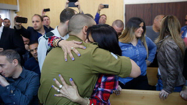 Azaria hugging his mother (Photo: Tomer Applebaum)