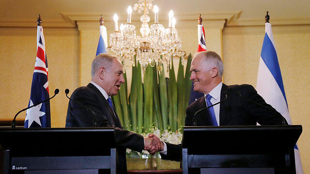 Prime Minister Malcolm Turnbull with PM Netanyahu (Photo: AP)