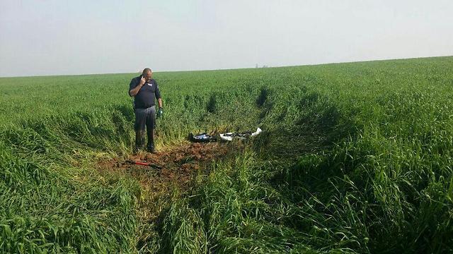 The rocket landing site in Sha'ar HaNegevnullnull The rocket landing site in Sha'ar HaNegev
