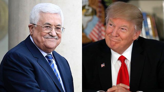 Abbas (L) and Trump (Photos: AP; AFP)