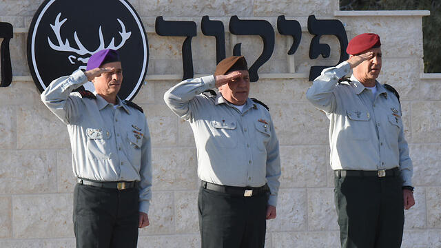 L-R: Strick, Eisenkot, Kochavi (Photo: Avihu Shapira) (צילום: אביהו שפירא) L-R: Strick, Eisenkot, Kochavi (Photo: Avihu Shapira)