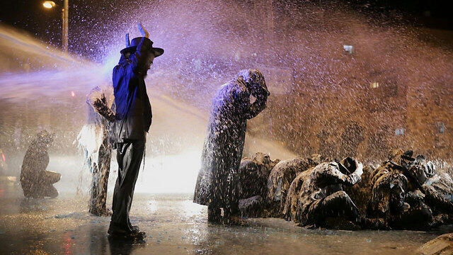 Haredi protest in Jerusalem (Photo: TPS)
