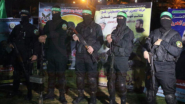 Hamas terrorists in Gaza
