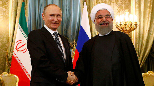 Putin with Iranian President Rouhani (צילום: רויטרס) Putin with Iranian President Rouhani
