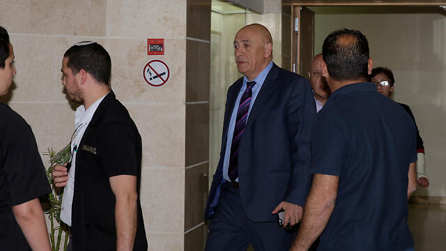 Basel Ghattas arriving in court (Photo: Yehuda Perez)