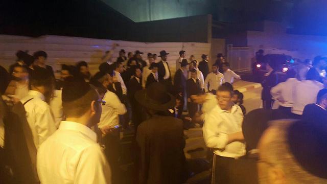 Ultra-Orthodox agitators protesting arrests