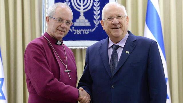 Rivlin meeting with the Archbishop of Canterbury (Photo: Mark Neiman/GPO)