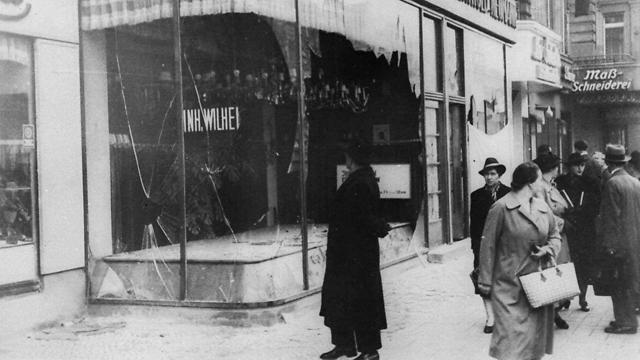 A Jewish shop in Berlin damaged during Kristallnachtnullnull A Jewish shop in Berlin damaged during Kristallnacht