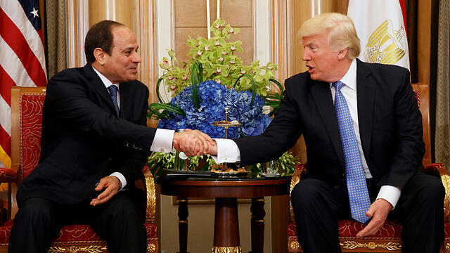 Donald Trump and his Egyptian counterpart Abdel Fattah al-Sisi 