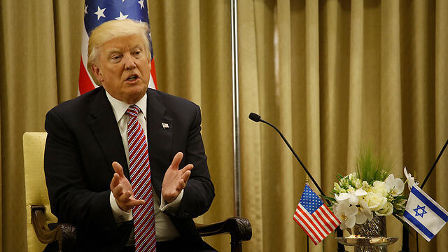 Trump at the President's Residence (Photo: Olivier Fitoussi) (צילום: אוליביה פיטוסי) Trump at the President's Residence (Photo: Olivier Fitoussi)