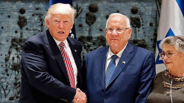 Rivlin and Trump meeting at the President's residence (Photo: AFP)