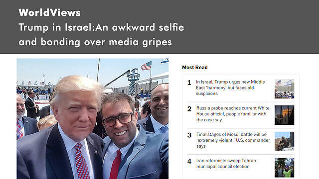 Headline of the Washington Post following Trump's arrival