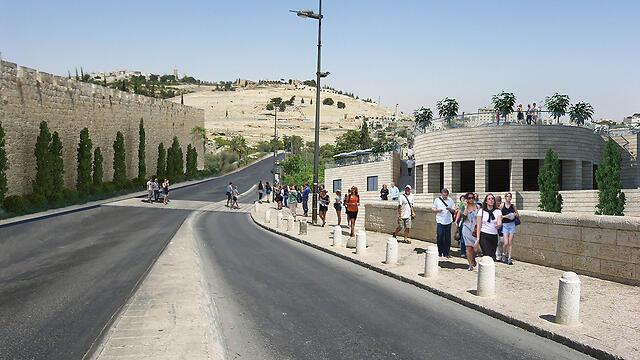 Cable car terminal near Old City walls