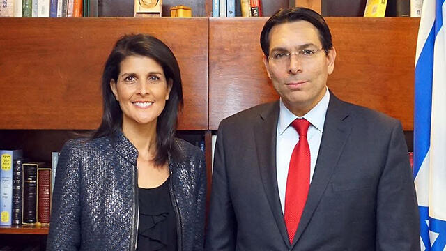 Danny Danon and Nikki Haley (Photo: Shahar Azran)