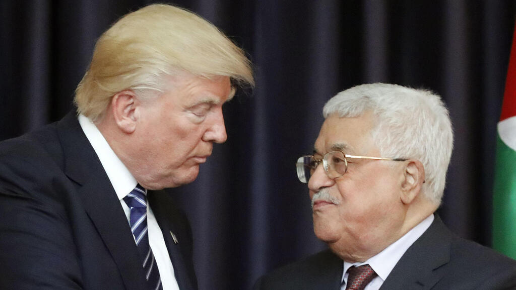 US President Donald Trump and Palestinian Authority Chairman Mahmoud Abbas 