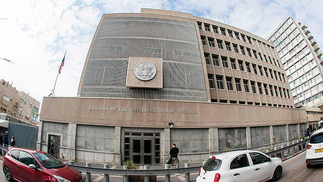 The US embassy, currently in Tel Aviv