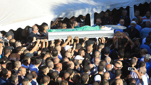 Muhammad Taha's funeral procession (Photo: Shaul Golan) (צילום: שאול גולן) Muhammad Taha's funeral procession (Photo: Shaul Golan)