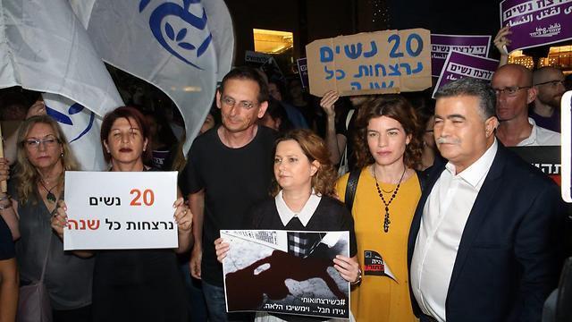 From right: Peretz, Zandberg, Rozin and Hanin (Photo: Motti Kimchi)
