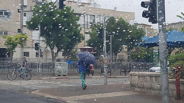 Rain in Tel Aviv
