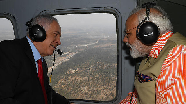 Prime Minister Netanyahu with Indian Prime Minister Modi
