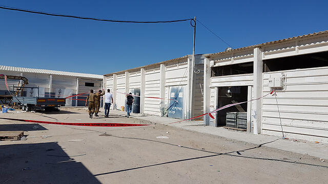 Armory area where the weapons were stolen (Photo: Israel Police)