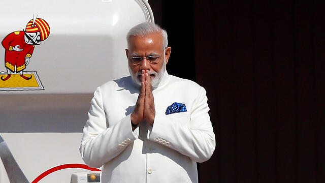 Modi arrives in Israel (Photo: AFP)