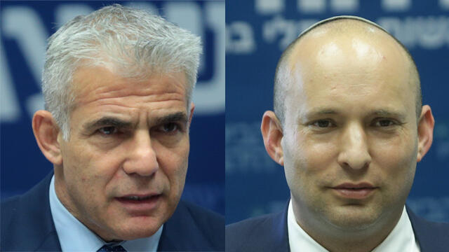 Yair Lapid (L) and Naftali Bennett (Photo: Alex Kolomoisky)