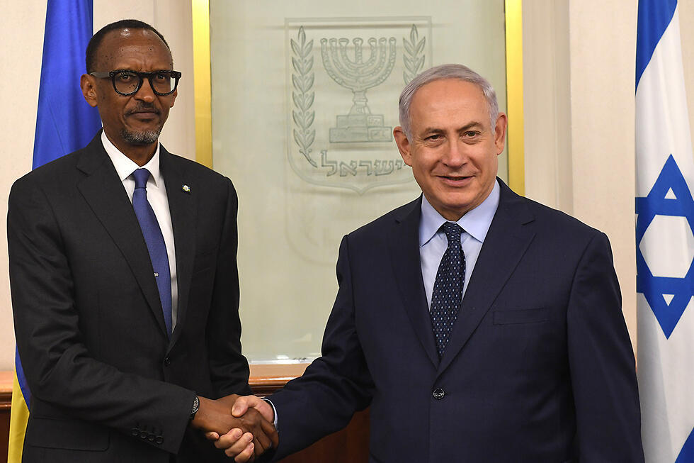 Netanyahu with Rwanda president