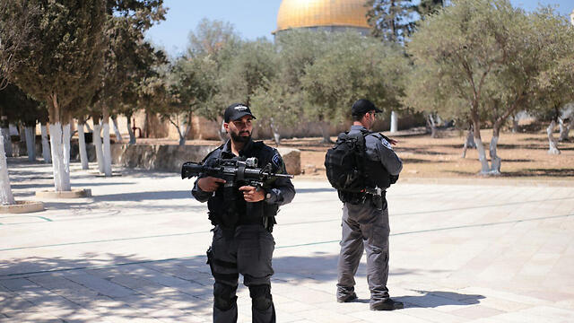 Israeli Border Police at the Temple Mount (Photo: TPS)