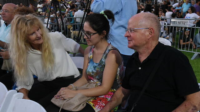 Noam Shalit at the rally (Photo: Avihu Shapira)