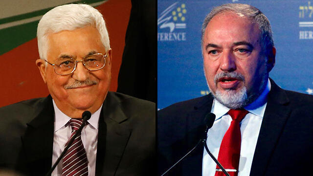 Mahmoud Abbas and Avigdor Lieberman (Photo: AFP, Motti Kimchi) (צילום: AFP, מוטי קמחי) Mahmoud Abbas and Avigdor Lieberman (Photo: AFP, Motti Kimchi)