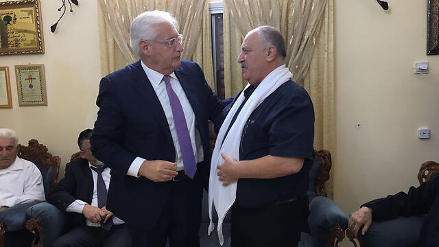 US Ambassador to Israel David Friedman (R) with Shachiv Shnaan