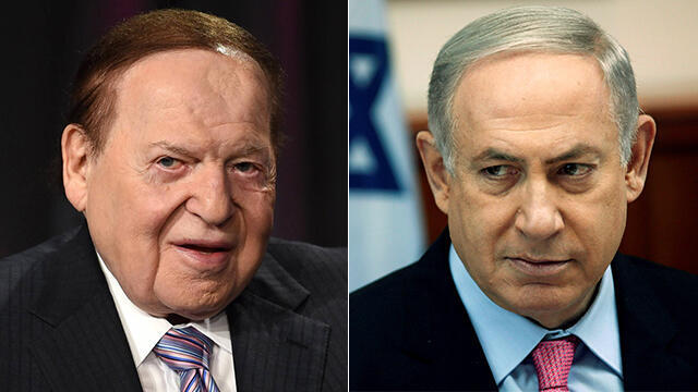 Sheldon Adelson and PM Netanyahu (Photo: Reuters, AFP)