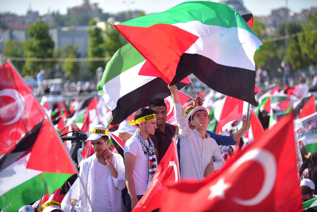 A pro-Palestinian demonstration in Turkey