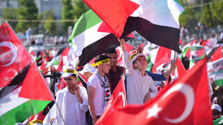 A pro-Palestinian demonstration in Turkey