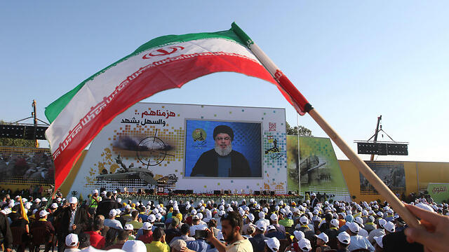 Hezbollah rally in Lebanon. ‘Iran is trying to make the front more dangerous’ (צילום: AFP) Hezbollah rally in Lebanon. ‘Iran is trying to make the front more dangerous’