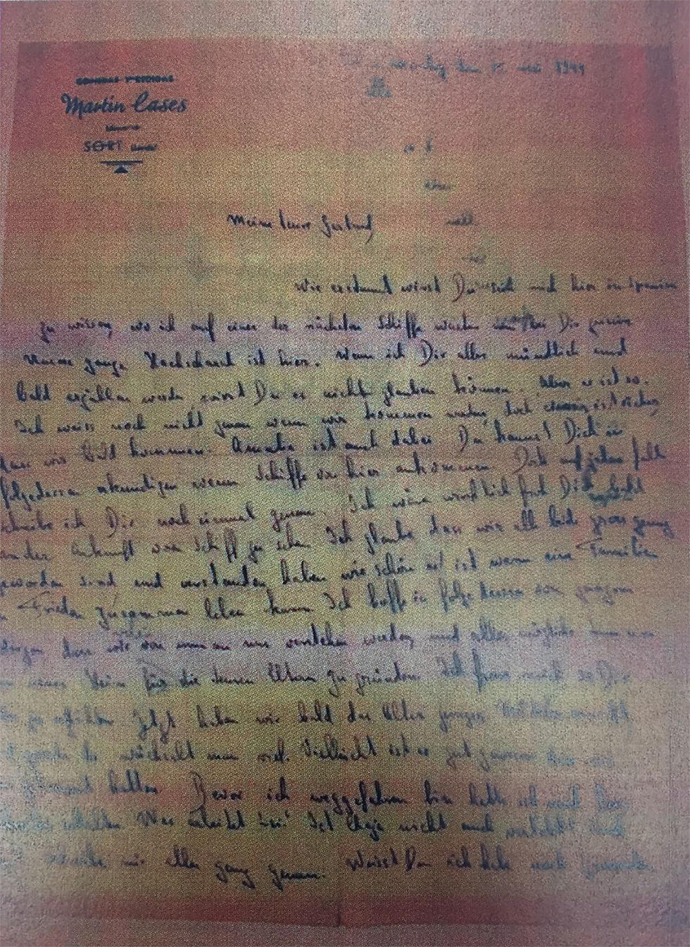 The letter Fanny wrote her sister in the 1940s