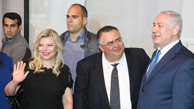 MK David Bitan with PM Netanyahu and Sara Netanyahu