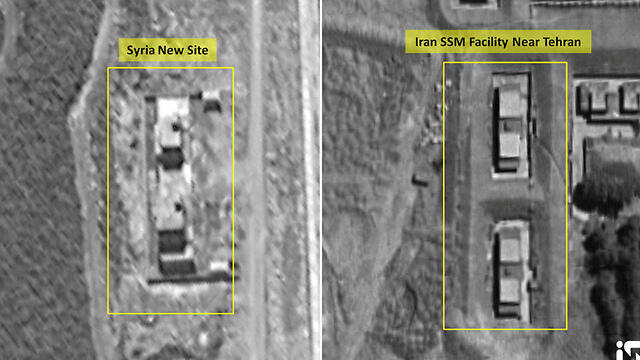 Satellite shots of Syrian and Iranian missile warehouses (Photo: Reuters)