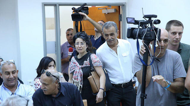 Arab MKs Hanin Zoabi and Jamal Zahalka attend the court hearing (Photo: Motti Kimchi) (צילום: מוטי קמחי) Arab MKs Hanin Zoabi and Jamal Zahalka attend the court hearing (Photo: Motti Kimchi)