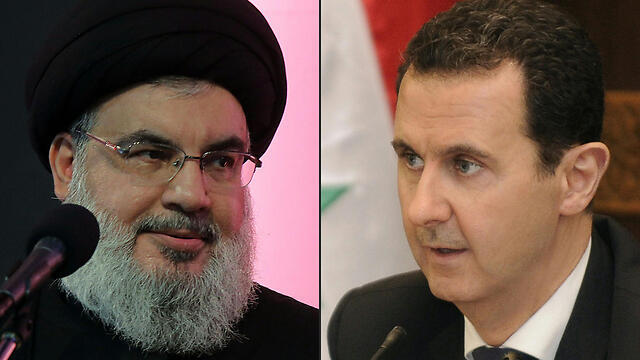 Hezbollah leader Hassan Nasrallah and President Assad