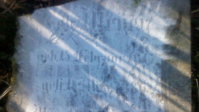 A tombstone from the Jewish cemetery in Maszewo (Photo: Virtual Shtetl)